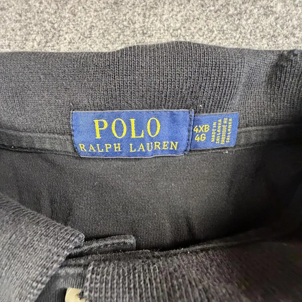 Polo Ralph Lauren Black Men's Polo Shirt Size‎ 4XB #1492